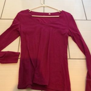 Fuchsia long sleeve shirt